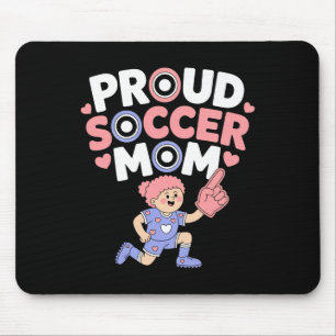 Stolze Fußballmutter Fröhlicher Fan-Support für Mü Mousepad