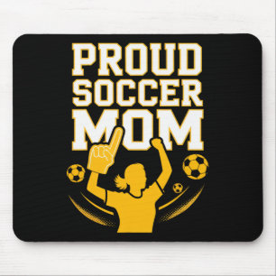 Stolze Fußballmutter Fröhlicher Fan-Support für Mü Mousepad