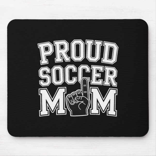 Stolze Fußballmutter Fröhlicher Fan-Support für Mü Mousepad (Vorne)
