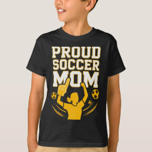 Stolze Fußballmutter Fröhlicher Fan-Support für Mü T-Shirt