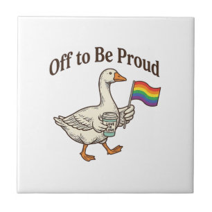 Stolze Gans Pride Parade Vintage-Shirt-Design_1 Fliese