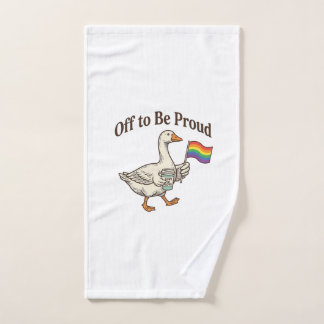Stolze Gans Pride Parade Vintage-Shirt-Design_1 Handtuch