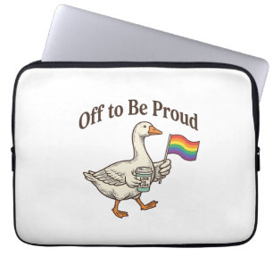 Stolze Gans Pride Parade Vintage-Shirt-Design_1 Laptopschutzhülle