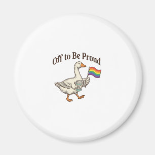 Stolze Gans Pride Parade Vintage-Shirt-Design_1 Magnet