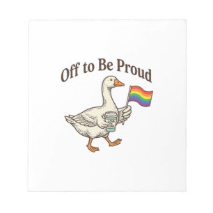 Stolze Gans Pride Parade Vintage-Shirt-Design_1 Notizblock
