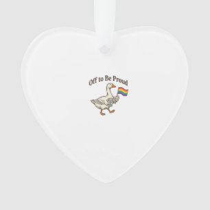 Stolze Gans Pride Parade Vintage-Shirt-Design_1 Ornament