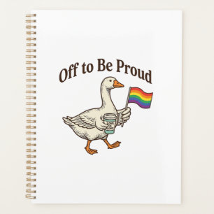Stolze Gans Pride Parade Vintage-Shirt-Design_1 Planer