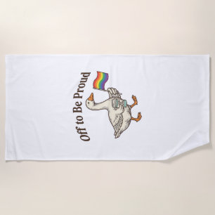 Stolze Gans Pride Parade Vintage-Shirt-Design_1 Strandtuch