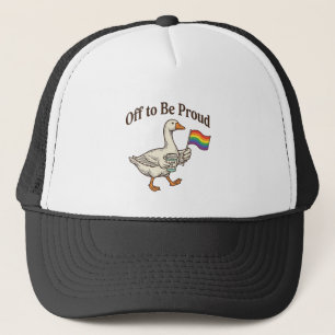 Stolze Gans Pride Parade Vintage-Shirt-Design_1 Truckerkappe