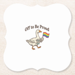 Stolze Gans Pride Parade Vintage-Shirt-Design_1 Untersetzer