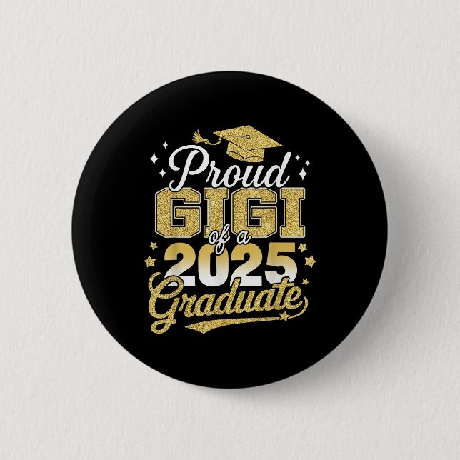 Stolze Gigi eines Cl von 2025 Absolvent Senior Abs Button (Vorderseite)