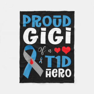 Stolze Gigi eines T1d-Helden Typ-1-Diabetes-Bewuss Fleecedecke