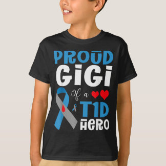 Stolze Gigi eines T1d-Helden Typ-1-Diabetes-Bewuss T-Shirt