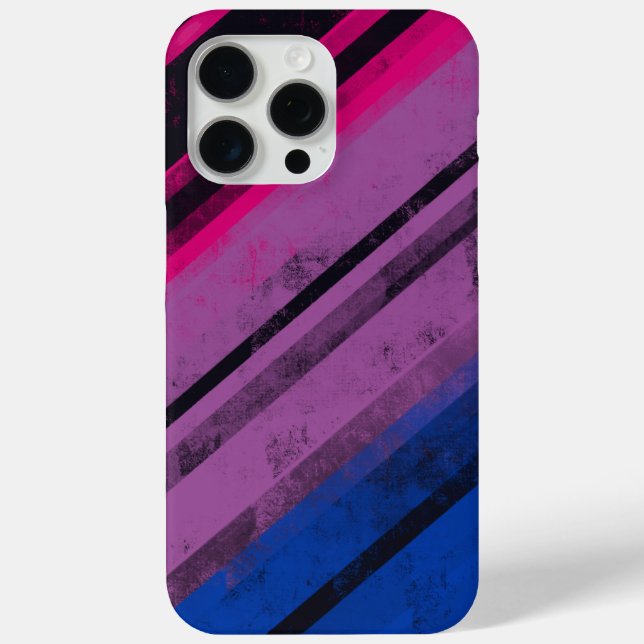 Stolze Gleichheit Bi Flag Grunge Streifen LGBTQIA Case-Mate iPhone Hülle (Rückseite)