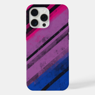 Stolze Gleichheit Bi Flag Grunge Streifen LGBTQIA iPhone 15 Pro Max Hülle
