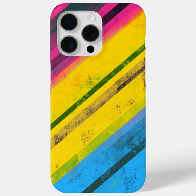 Stolze Gleichheit Pan Flag Grunge Streifen LGBTQIA Case-Mate iPhone Hülle (Rückseite)