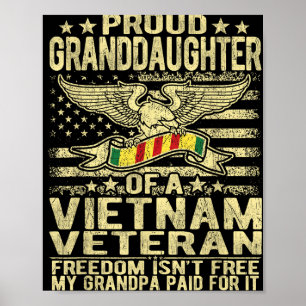 Stolze Grandtochter von Vietnam Veteran - Freiheit Poster
