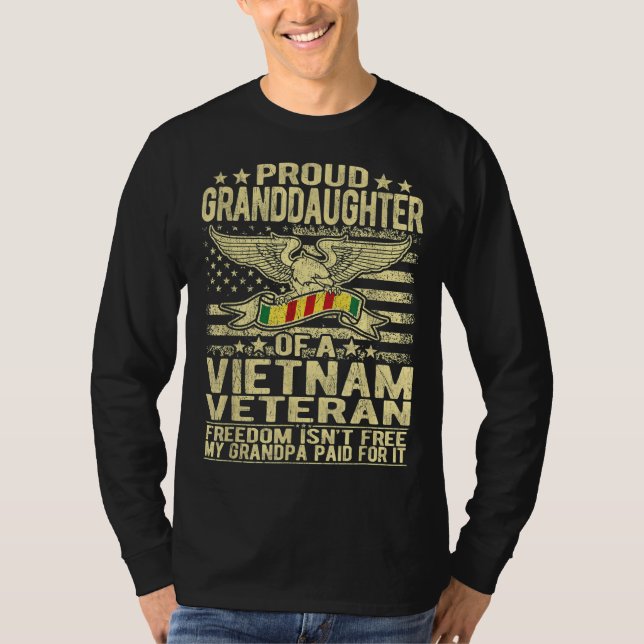 Stolze Grandtochter von Vietnam Veteran - Freiheit T-Shirt (Vorderseite)