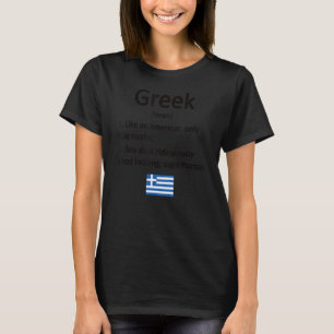 Stolze griechische Definition Griechenland Flaggen T-Shirt