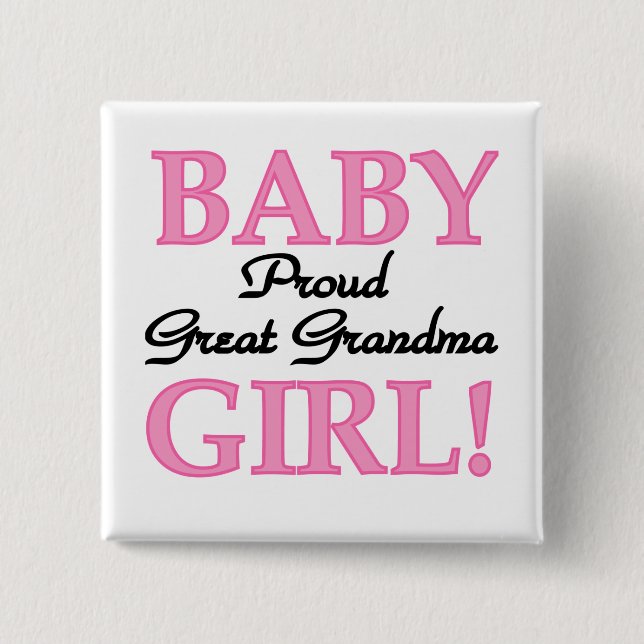 Stolze große Großmutter-Baby-T-Shirts und Button (Vorderseite)