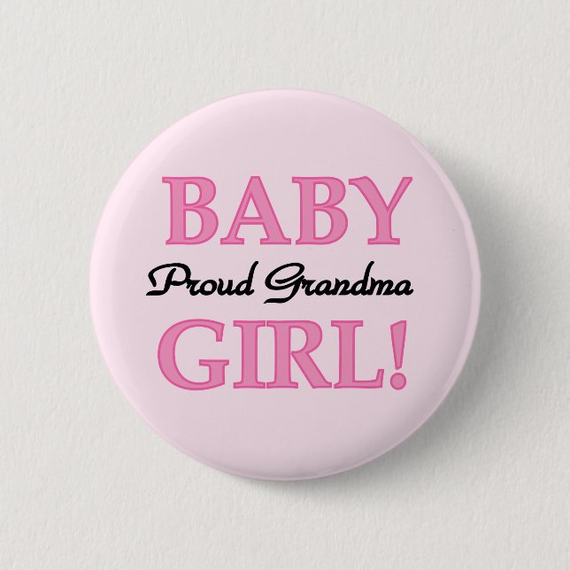 Stolze Großmutter-Baby-T-Shirts und Geschenke Button (Vorderseite)
