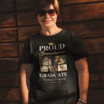Stolze Großmutter des Graduate T - Shirt<br><div class="desc">Abschluss Oma T - Shirt mit einem Absolventen-Mortarboard,  5 Fotos Ihres Enkelkindes,  das Sprichwort "stolze Großmutter des Absolventen",  ihren Namen,  Studienort und Klassenjahr.</div>