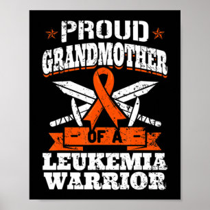 Stolze Großmutter einer Leukämie Warrior Bewusstse Poster