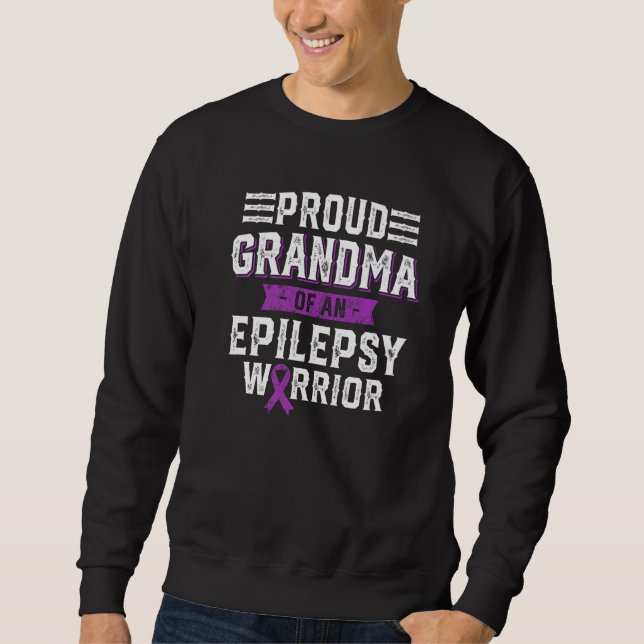 Stolze Großmutter eines Epilepsie-Kriegers Bewusst Sweatshirt (Vorderseite)