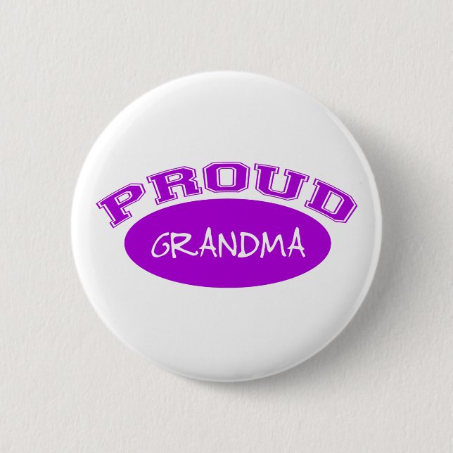 Stolze Großmutter (lila) Button (Vorderseite)