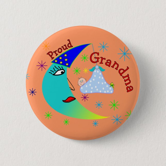 Stolze Großmutter-neues Baby Button (Vorderseite)