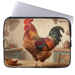 Stolze Hahnen-Farmhouse-Küche Laptopschutzhülle
