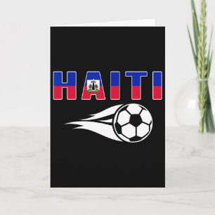 Stolze Haiti-Fußballfans Trikot Haitianische Flagg Karte