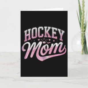 Stolze Hockey-Mama Einfaches Herz-Design Karte