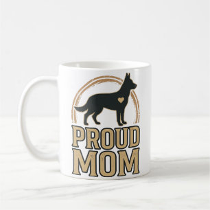 Stolze Hundefrau Silhouette Vintage Vektor Design_ Kaffeetasse