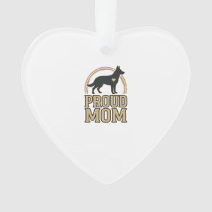 Stolze Hundefrau Silhouette Vintage Vektor Design_ Ornament