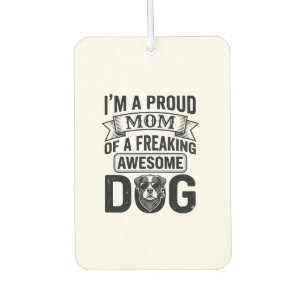 Stolze Hundemutter Vintage Gravur Vektor Design_1 Autolufterfrischer