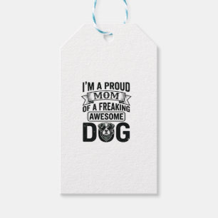 Stolze Hundemutter Vintage Gravur Vektor Design_1 Geschenkanhänger