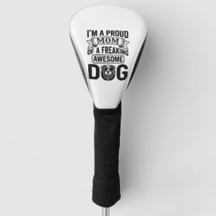 Stolze Hundemutter Vintage Gravur Vektor Design_1 Golf Headcover