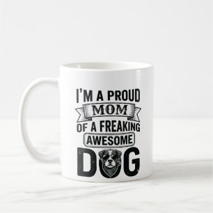 Stolze Hundemutter Vintage Gravur Vektor Design_1 Kaffeetasse