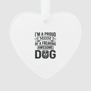 Stolze Hundemutter Vintage Gravur Vektor Design_1 Ornament