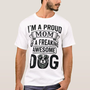 Stolze Hundemutter Vintage Gravur Vektor Design_1 T-Shirt