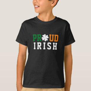 Stolze Irische Shamrock Glücksklee-Zitat St. Patri T-Shirt