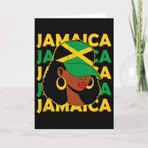 stolze jamaikanische patriotische afro-schwarze Fr Karte