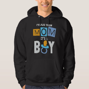 Stolze Junge Mutter, es ist ein Junge, der Mama Mo Hoodie