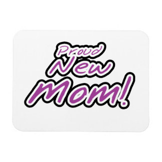 Stolze Junge Mutter Schwarz und Lila Textgeschenke Magnet