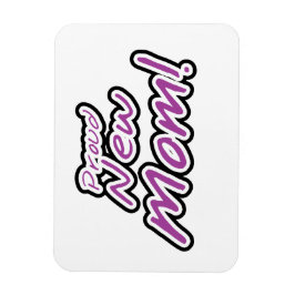 Stolze Junge Mutter Schwarz und Lila Textgeschenke Magnet