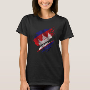 Stolze kambodschanische Wurzel zerrissen Kambodsch T-Shirt