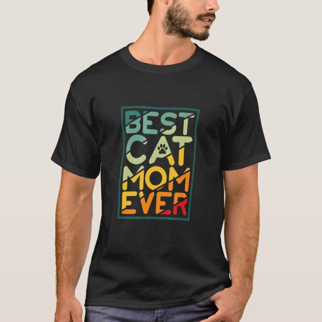 Stolze Katzen Mama Stolze Katzenmutter Mutter Best T-Shirt (Vorderseite)