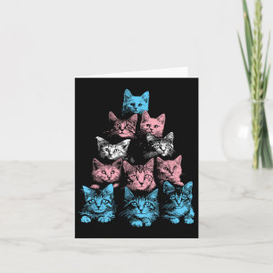 Stolze Katzen Transgender - LGBT Trans Flag Niedli Karte