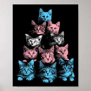 Stolze Katzen Transgender - LGBT Trans Flag Niedli Poster